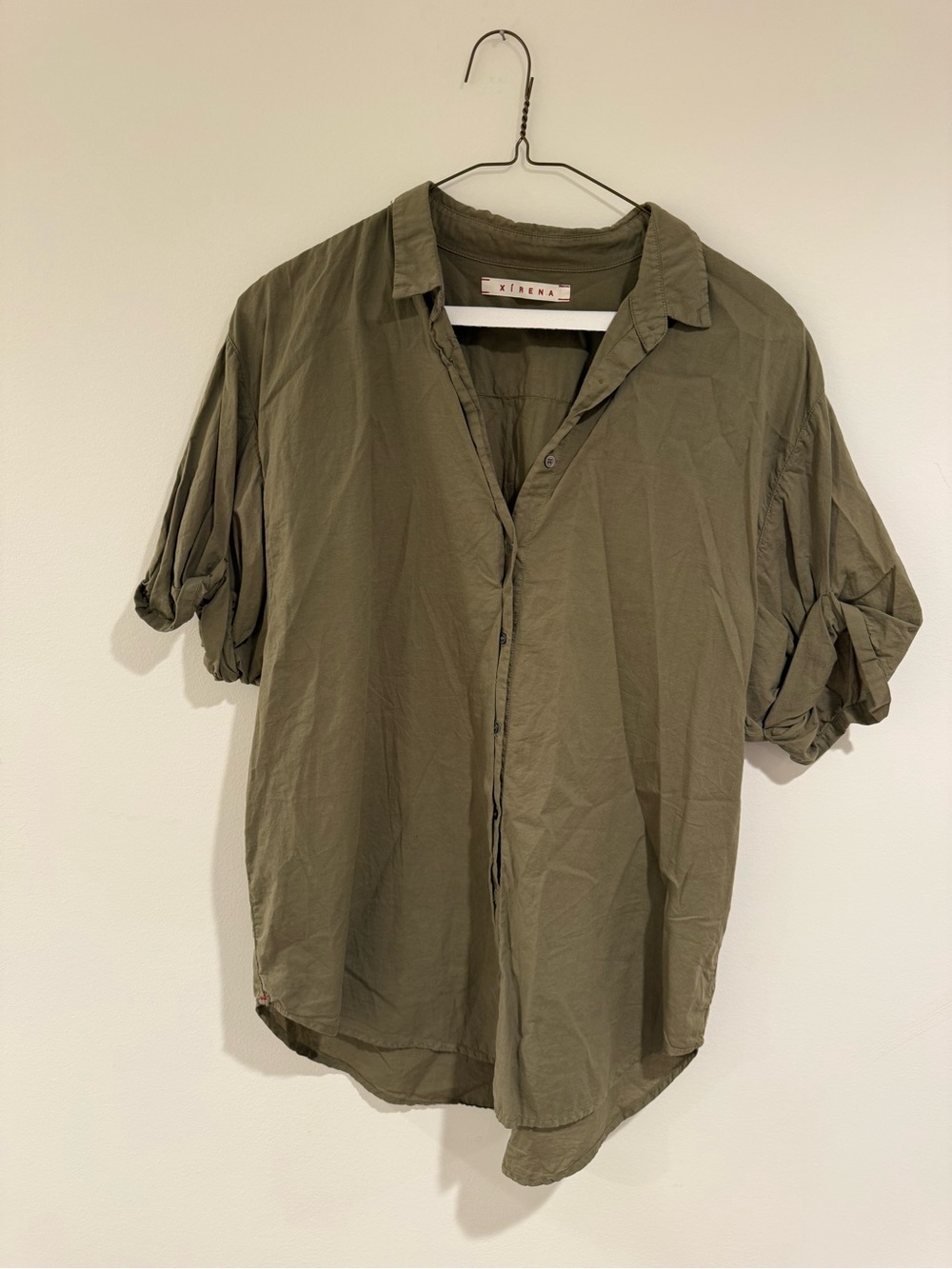 XiRENA Green Short-Sleeve Button-Down
